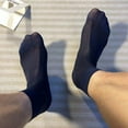 thumbnail image 3 of Mens Sexy Striped Wear See-Through Sheer Stockings Business Dress Tube Socks, 3 of 7