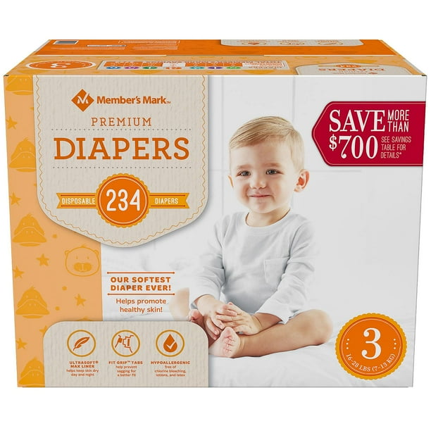 A Product of MM Comfort Care Baby Diapers Diaper Size 3 234 Ct