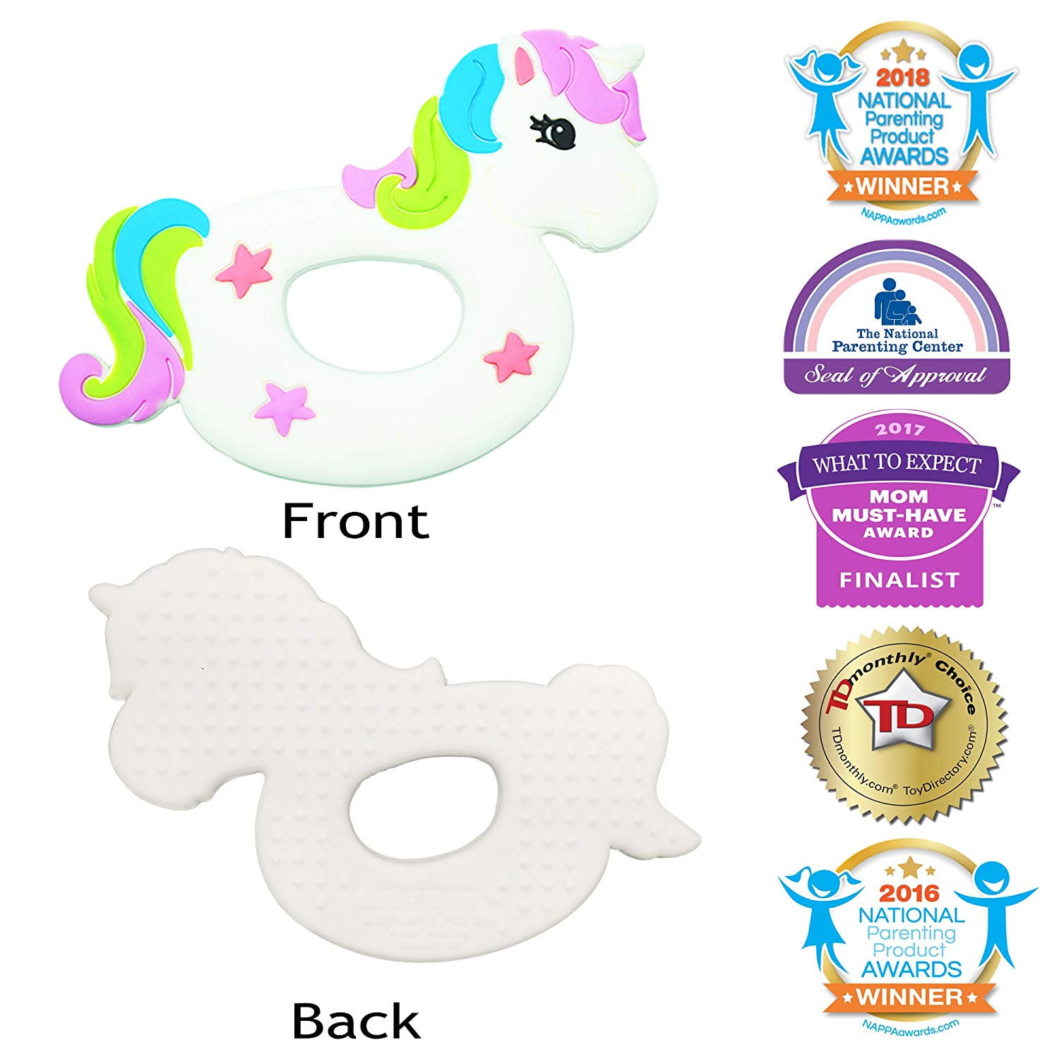 Best Selling Animal Teether Chew Silicone Teether Unicorn Baby Shower Gift 
