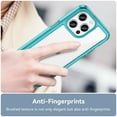 thumbnail image 4 of Dteck for iPhone 16 Pro Slim Clear Back Case, Shockproof Lightweight Crystal Transparent Acrylic Back Soft TPU Rubber Bumper Hybrid Case, Blue, 4 of 8