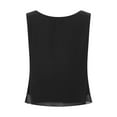 thumbnail image 2 of Kaerm Débardeur Habillé d'Été pour Femmes, Col Rond, Sans Manches, en Chiffon, Coupe Ample, Noir TTG, 2 of 6