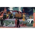 thumbnail image 3 of Ernst Ludwig Kirchner 14x10 Black Modern Framed Museum Art Print Titled - View of Basel and the Rhine (1927-28), 3 of 5