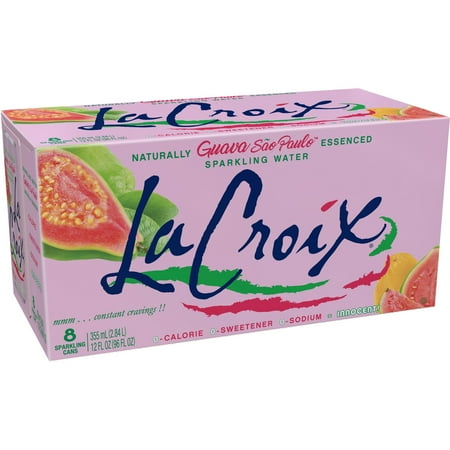 LaCroix Guava Sao Paulo Sparkling Water, 12 Fl Oz, 8 Count Cans