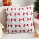 thumbnail image 1 of Funda de Cojín con Diseño de Árbol de Navidad y Copos de Nieve | Funda de Cojín Roja de Poliéster para Sofá, 45X45 Cm | Decoración Festiva para Salón - 1 Funda de Cojín, 1 of 6
