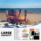 thumbnail image 5 of Disketp Dreamy Dandelion Sunset Bolsa de Playa de Gran Capacidad, Bolso Impermeable y a Prueba de Arena para Mujer, Ideal para Playa, Piscina y Natación, 5 of 7