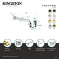 thumbnail image 4 of Kingston Brass CC6186 1-1/4" P-Trap with Box Flange, 18" Length, 18 Gauge, Polished Nickel, 4 of 4