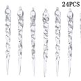 thumbnail image 1 of Christmas Tree Decorations Icicle Pendants 12 Pieces - Acrylic Icicle Deco Christmas Tree Pendants, 1 of 5
