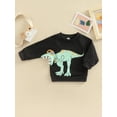 thumbnail image 3 of hirigin Infant Toddler Baby Boy Girl Dinosaur Pullover Long Sleeve Crewneck Tops, 3 of 9