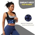 thumbnail image 4 of Vaslanda Women's Premium Workout Tank Top Slimming Polymer Sauna Vest with Zipper, 4 of 7