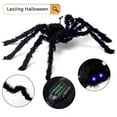 thumbnail image 6 of Giant Spiders Halloween Decorations Outdoor, Light Up Black Hairy Spider, Halloween Glowing Plush Spider Props for Indoor Outdoor Yard Party Halloween Decor, 6 of 7