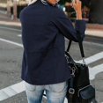 thumbnail image 2 of Ladies Snap Buttons Military Jacket Streetwear Fall Coat Long Sleeve Utility Jackets, 2 of 2