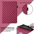 thumbnail image 5 of For Lenovo Tab M11 11.0 inch 2024 Release TB-330FU Case, Rhombus Pattern Multiple Viewing Angles Stand Slim Folio Cover (Red), 5 of 6
