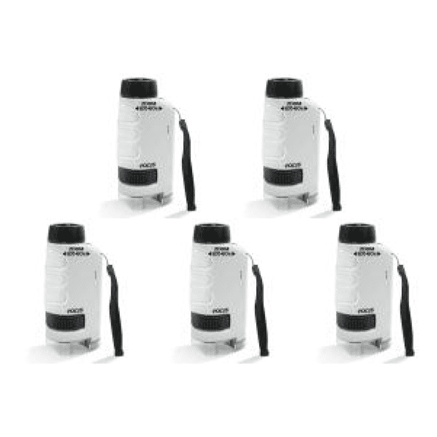 Mini microscopio de bolsillo con luz LED de laboratorio, juguete científico para niños (microscopio), color blanco, 60-120x