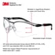 thumbnail image 2 of Gafas de seguridad 3M BX Dual Readers +2.0 con marco plateado/negro, 2 of 6