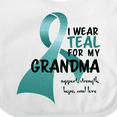 thumbnail image 4 of Inktastic I Wear Teal for My Grandma Boys or Girls Baby Bib, 4 of 4
