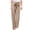 Khaki, variant on AILIYIL Oversized Pants White Linen Pants For Women Tightness Trousers Pocket Casual Plus Size Pants (Khaki,M)