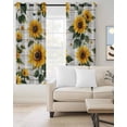 thumbnail image 2 of Yellow Sunflowers Blackout Curtains for Bedroom Living Room Darkening Curtains 63 Inches Long Country Botanical Floral Wooden Grain Window Curtain 2 Panels Set Window Treatment Grommet Drapes 42"x63", 2 of 9