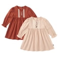 thumbnail image 4 of Ytdscs Robes à Manches Longues pour Filles, Robe Décontractée en Coton pour Bébé, Printemps Automne, Col Rond, Robe d'Été pour Filles 1-9 Ans, 4 of 9