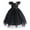Black, variant on Sngxgn Girls Dresses Solid Color Tie Back Long Sleeve Ruffle Hem Casual Elegant Little Girl Dresses(Red,140)
