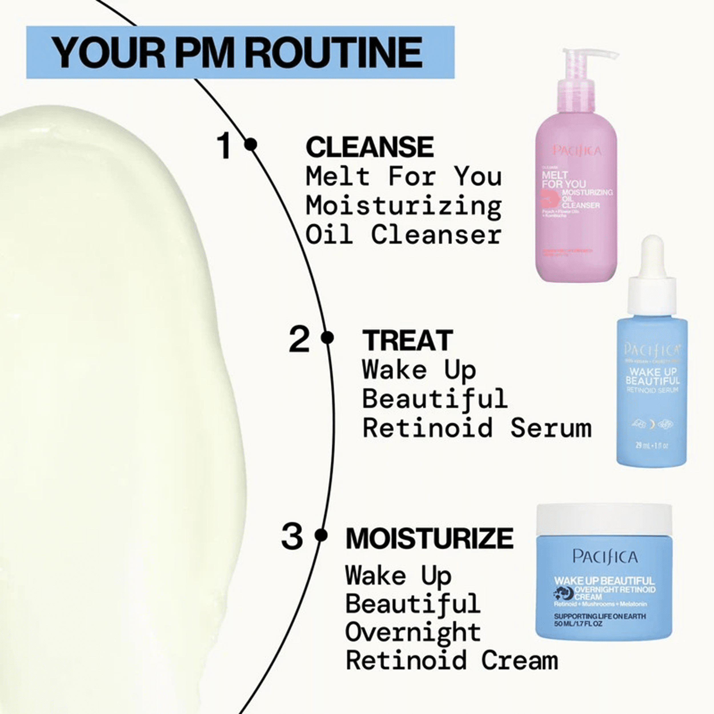 Pacifica - Crème rétinoïde de nuit Wake-up Beautiful - 1,7 oz