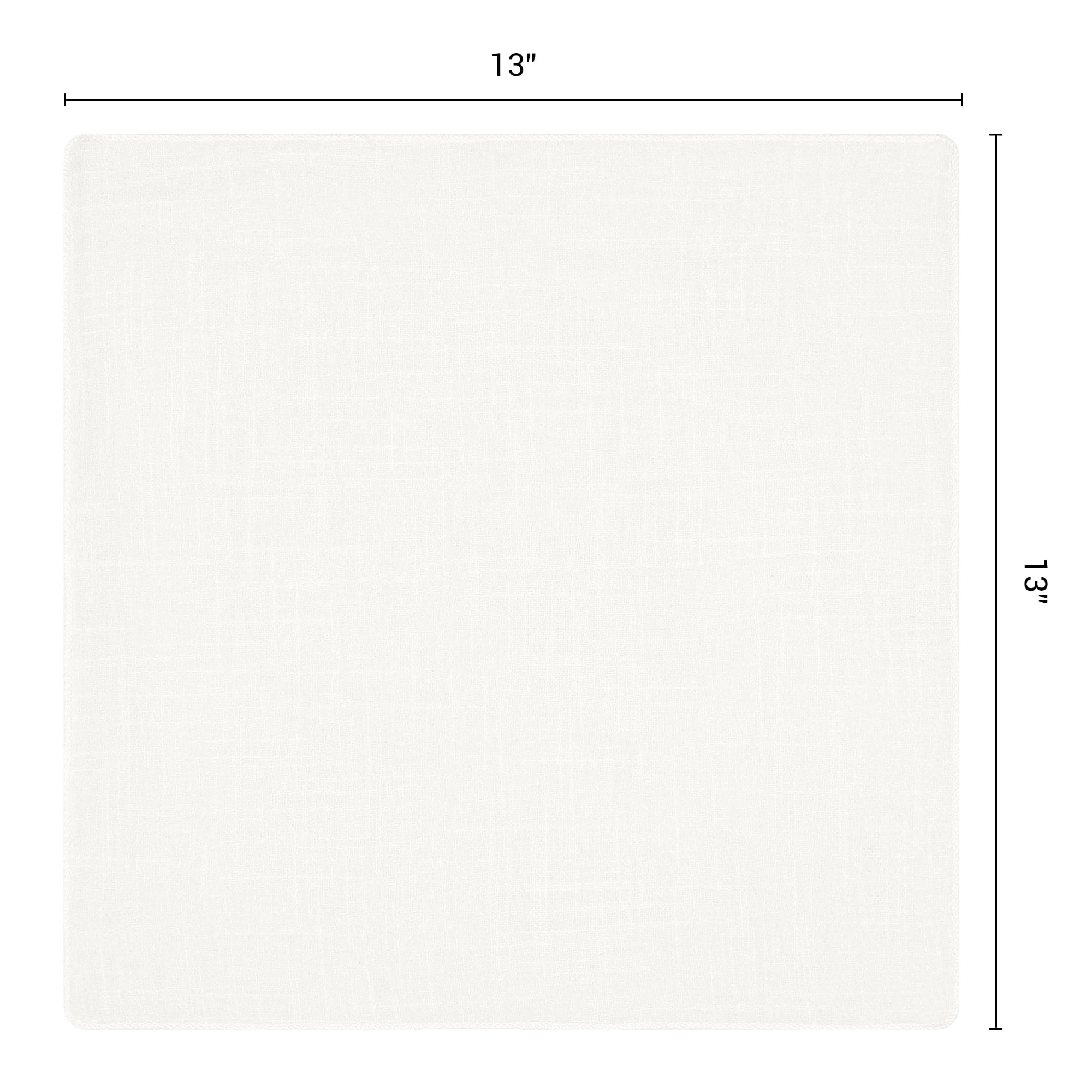Unique Bargains 12Pcs Solid Washable Reusable Cloth Napkins Beige 13x13inch