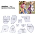 thumbnail image 4 of ZOUSSIQI 10 Pcs Memory Bear Sewing Patterns Template, Memory Bear Acrylic Template Ruler Set, Quilting Rulers and Templates, Memory Bear Patterns for Sewing Patterns for Beginners (S CA919-44737, 4 of 9