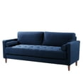 thumbnail image 3 of Lifestyle Solutions Lorelei Mid-Century Modern Cushion Back Upholstered Sofa, Navy, 3 of 10