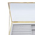 thumbnail image 4 of Caja organizadora de joyas con tapa de cristal transparente Estuche de viaje para contenedores de joyas multifunción Jinwen Organizar joyas, 4 of 4