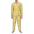 thumbnail image 3 of Balery Baby Chicks Pijama para Hombre de Dos Piezas con Manga Larga, Conjunto de Dormir y Descanso Suave con Bolsillos-Large, 3 of 7