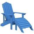 thumbnail image 6 of vidaXL Patio Adirondack Chair with Footstool HDPE Anthracite, 6 of 29