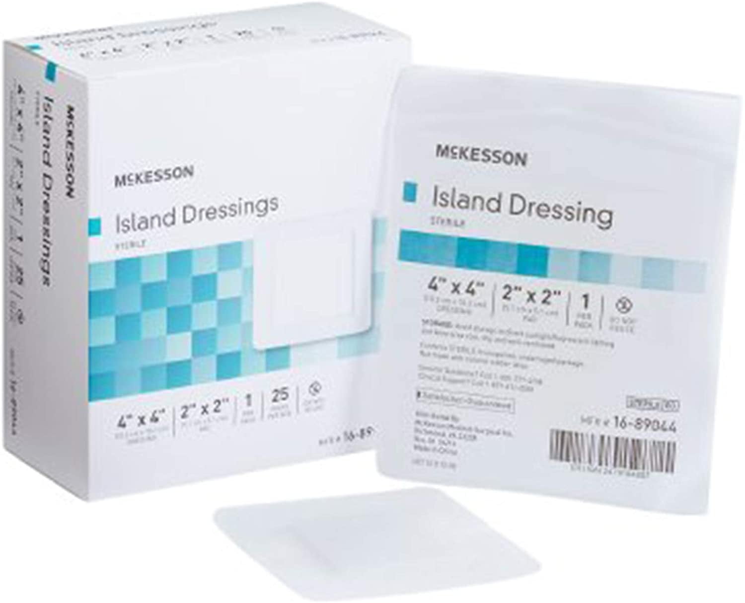 AMZ Supply Island Dressing. Adhesive Dressings 4" x 4" for Wound