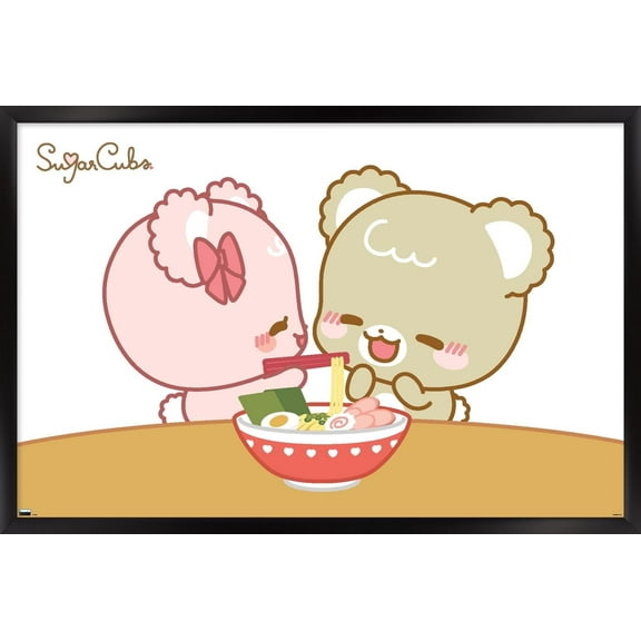 Sugar Cubs - Ramen Wall Poster, 14.725" x 22.375" Framed