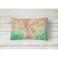 thumbnail image 2 of Carolines Treasures BB7349PW1216 Rabbit & Bubbles Watercolor Canvas Fabric Decorative Pillow, 2 of 3