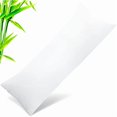 thumbnail image 1 of xixishop Body Cooling Pillow Cases Cover, Bamboo Rayon White Body Pillowcases with Zipper Closure, Cool and Breathable Pillow Case for Hot Sleepers and Night Sweats, 20x54 inches, 1 of 1