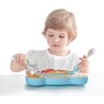 thumbnail image 3 of Platos de silicona para bebés, niños pequeños y niños, con fuerte succión, sin BPA, aptos para lavavajillas y microondas, aprobados por la FDA (azul) Zhivalor LF-0762, 3 of 5