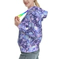 thumbnail image 2 of Lsque flower crystal Skull Pattern Casual Women's Hoodie,Hooded Sweatshirt with Kangaroo Pocket,Pullover Hoodie with Eye-catching Drawstrings-X-Large, 2 of 7
