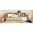 thumbnail image 3 of Solid Pine Wood Floor Bed with Storage & USB - Twin XL, 3 of 11