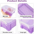 thumbnail image 2 of testyu Small Plastic Box, 4.3" X 2.3" X 1.5" Stackable Mini Storage Box with Lid, Clear Organizer Container for Jewelry Beads Small Crafts Items Accessories - 6 Pack, 2 of 7