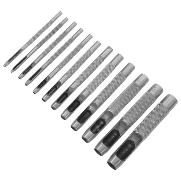 HEANUJJ 12-Piece Manual Hole Punch Set with Multiple Sizes, Steel Construction for Office, School, and Everyday Use