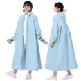 thumbnail image 2 of Adult Heavy Duty Waterproof Raincoat Hooded Thickened Rain Jacket for Heavy Rain, Outdoor Work, Riding & Travel, 2 of 4