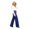 thumbnail image 5 of Dress Pants Womens Stretchy Work Pants Business Casual Slacks with Pockets Pull On Office Trousers Blue 2XL, 5 of 6