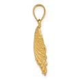 thumbnail image 2 of 14K Yellow Gold Polished Textured Finish Sea Shell Charm Pendant, 2 of 4