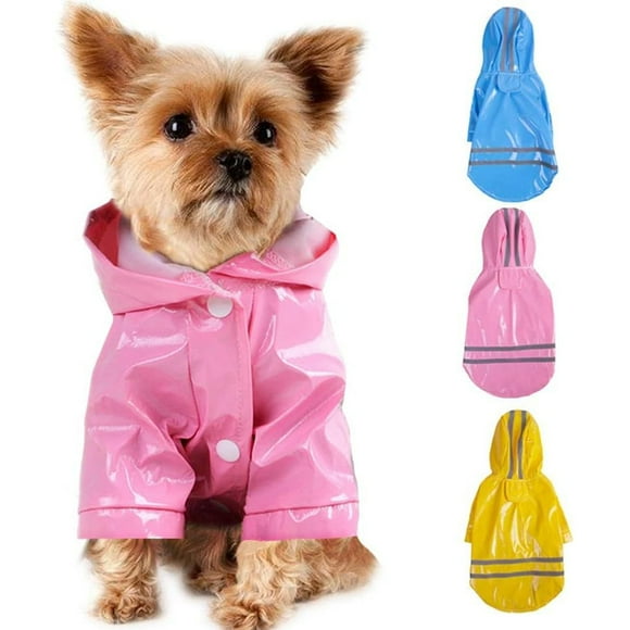Dog Raincoat, Waterproof Fabric for All Dog Sizes, Snap Buttons Easy Wear Four-Legged Raincoat with Drawstring Design, Lightweight Foldable for Quick Storage