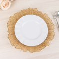 thumbnail image 6 of Efavormart 6 Pack Amber Gold Round Reef Acrylic Plastic Charger Plates, Dinner Charger Plates 13", 6 of 11