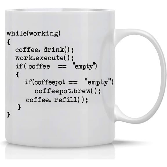 Coffee Program 11oz Coffee Mug Nerd Engineer Idea for Men Science Mug Great Gag for Programmer Geeks Computer Science Developers Coders Ceramic Tea Mugs For Adults - By
