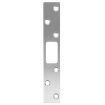 OUNONA Heavy Duty Stainless Steel Door Strike Plate with Security Latch and 6 Screws, Reinforced Exterior Deadbolt for Residential Doors