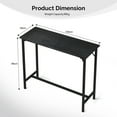 thumbnail image 4 of Ktaxon Modern Pub Dining Table for 2 People, 43" Long Bar Table Rectangle for Home, Black, 4 of 8