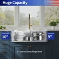 thumbnail image 4 of Rainlex Fireclay 30" L X 18" W Farmhouse Kitchen Sink with Grid and Strainer,Include  2 Accessories, 4 of 4