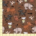 thumbnail image 1 of eloria Animals Cotton Fabric Squares&nbsp;Sewing Supplies Printed Fabric for , 1 Yard, Brown, 1 of 2