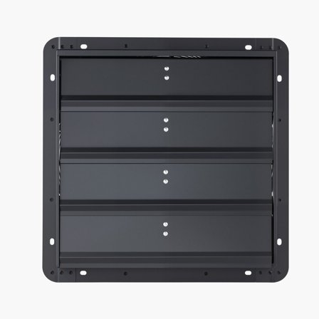 18 inch Shutter Exhaust Fan, Wall Mounted Attic Vent Fan with Variable Speed Controller, 2200 CFM, AC Motor, Heavy-duty Steel, Low Noise for Shed, Garage, Greenhouse Ventilation Cooling, Black